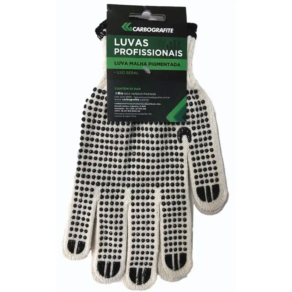 Luva de malha pigmentada com 12 pares Carbografite — fotografia 3