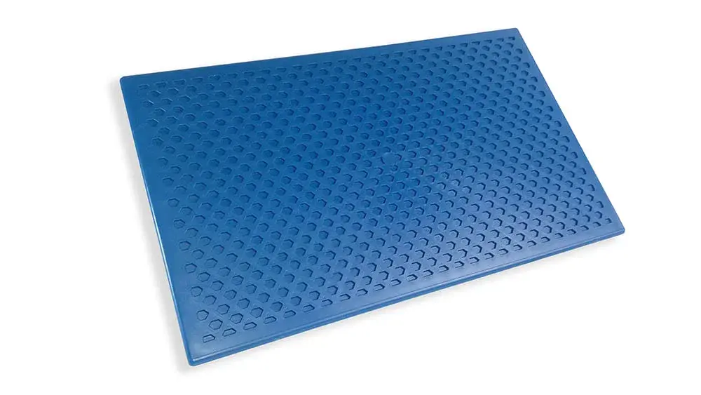 Desempenadeira plástica corrugada 18X30CM azul Galo — fotografia 4