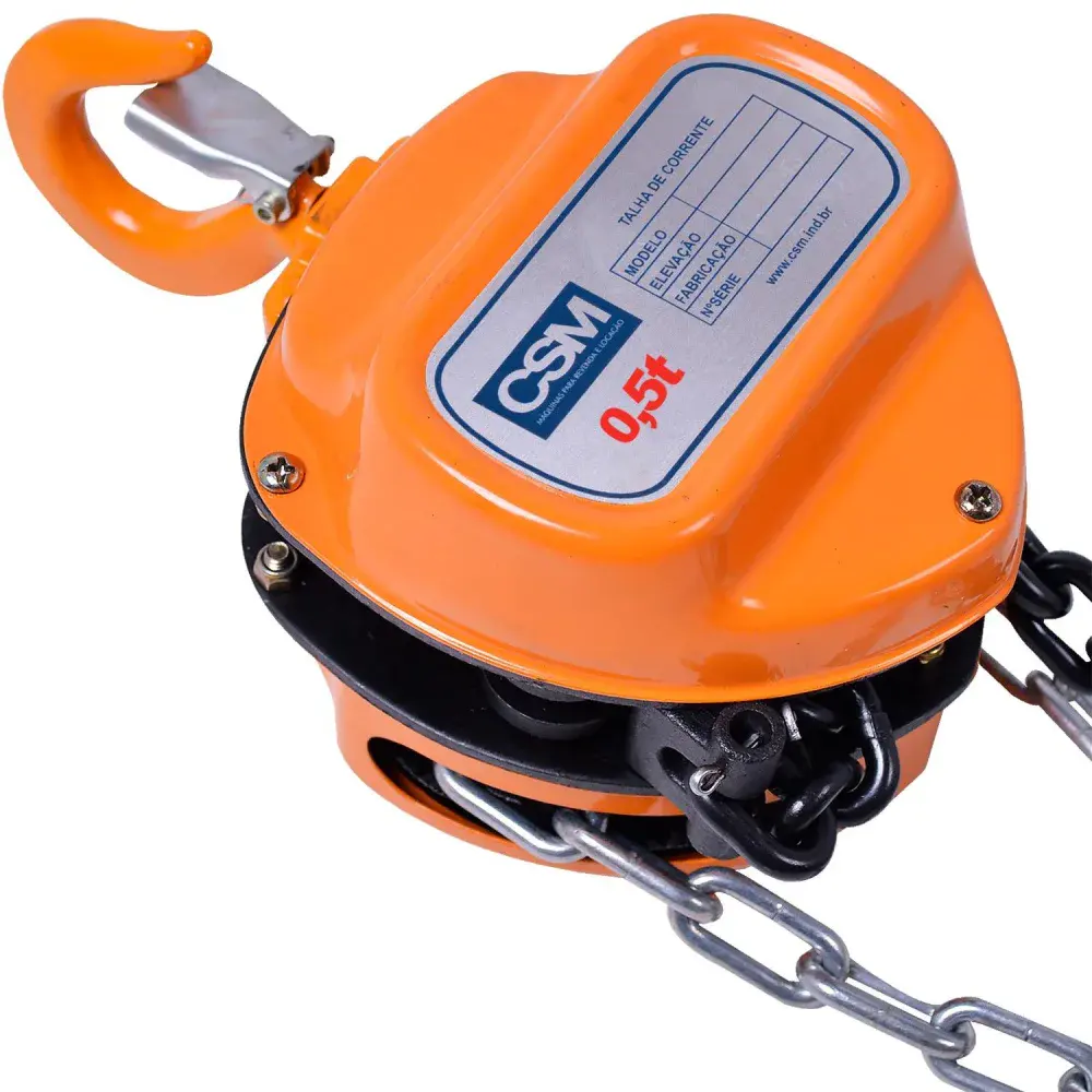 Talha manual de corrente tc 500 kg 3 metros CSM — fotografia 3