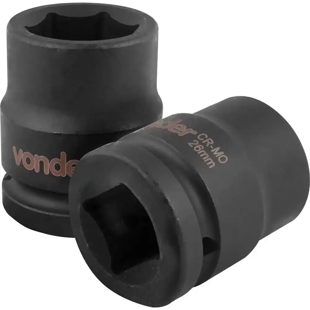 Soquete Sextavado Encaixe 3/4 polegada 26Mm Cromado VONDER — fotografia de referência