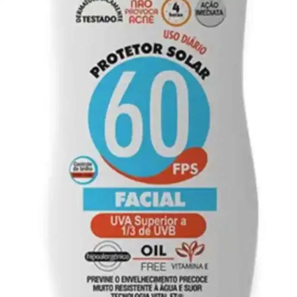 Protetor solar facial FPS 60 120 ML bisnaga Nutriex — fotografia 2
