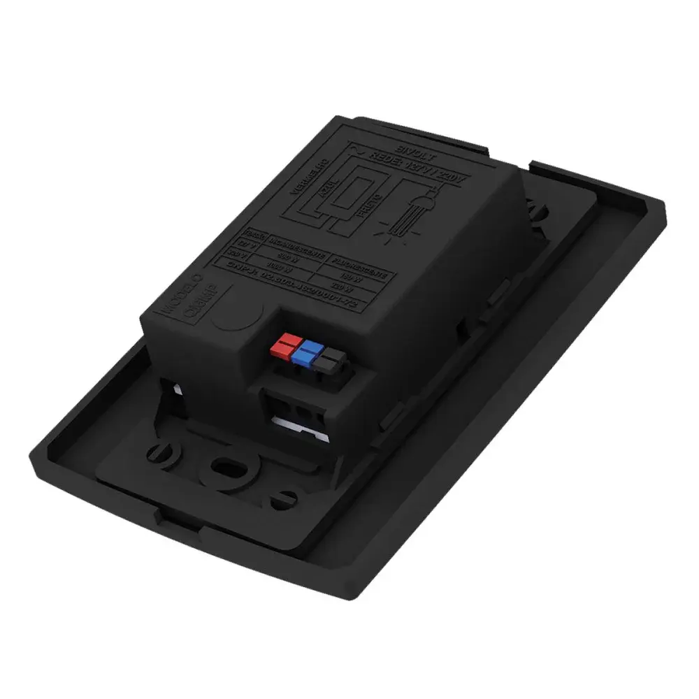 Sensor de presença multifuncional preto de embutir Qualitronix — fotografia 3