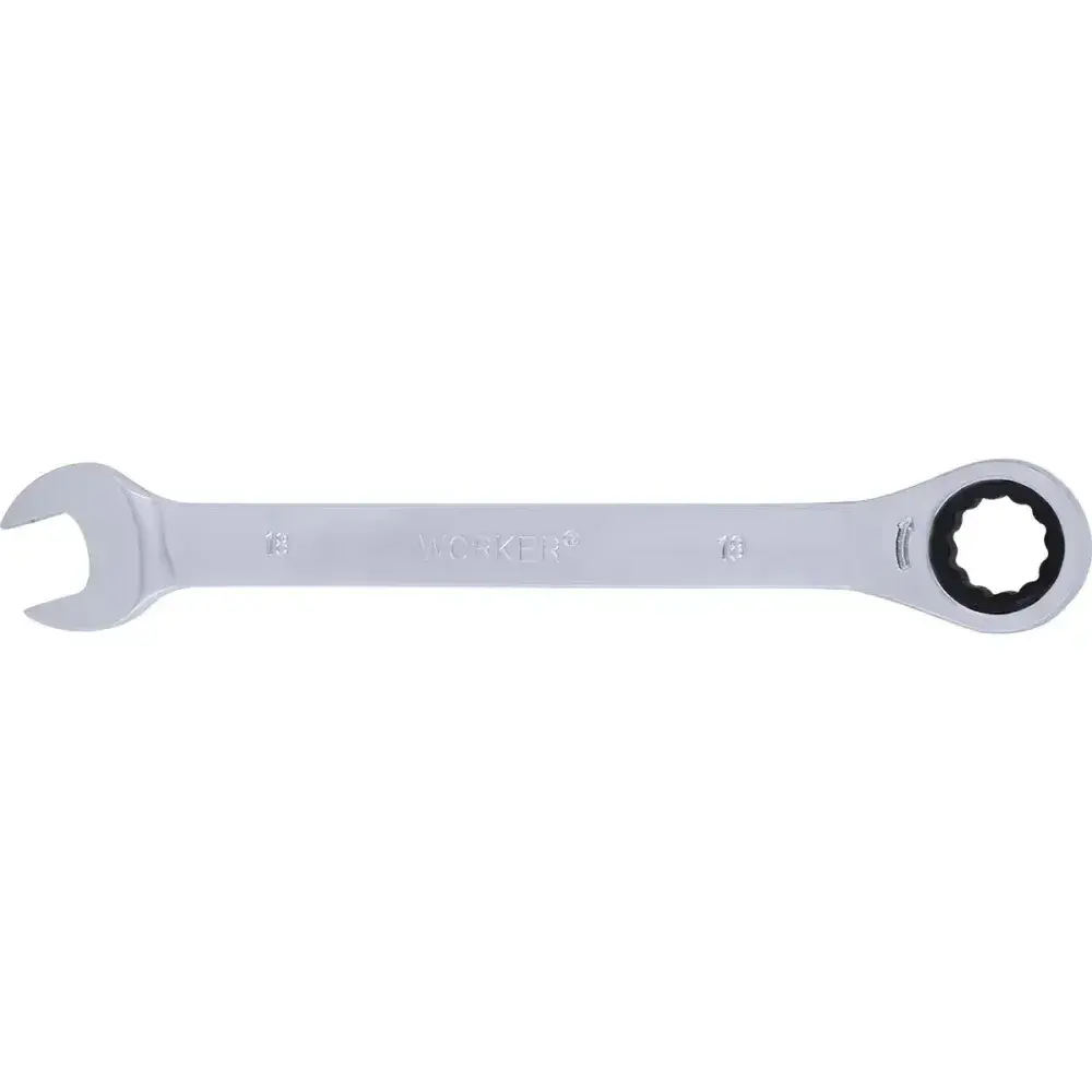 Chave combinada com catraca cromo vanádio 18MM Worker — fotografia 7