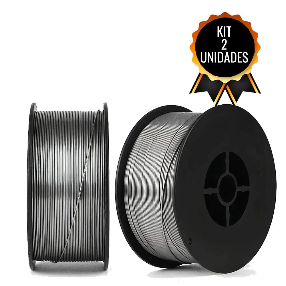 Kit 2 Unidades Arame para Solda MIG 0.8mm Rolo com 1 KG s| Gás com Fluxo Flux Core E71T1-GS EVALD — fotografia 3