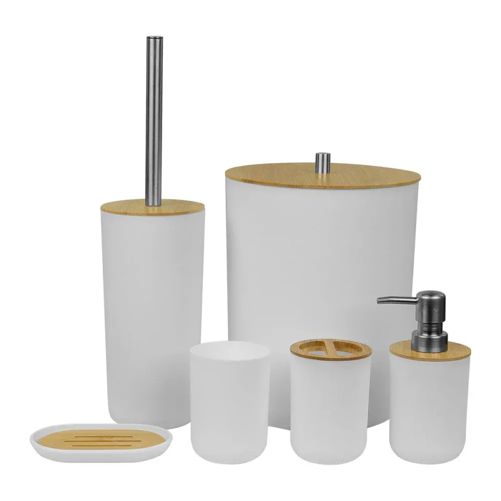 Kit acessórios para banheiro 6 peç branca Kala