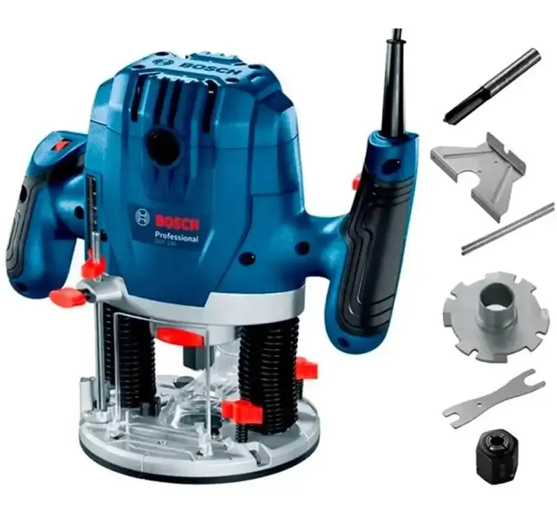 Tupia de coluna 6 MM 1300W profissional com acessórios GOF 130 Bosch 110 V