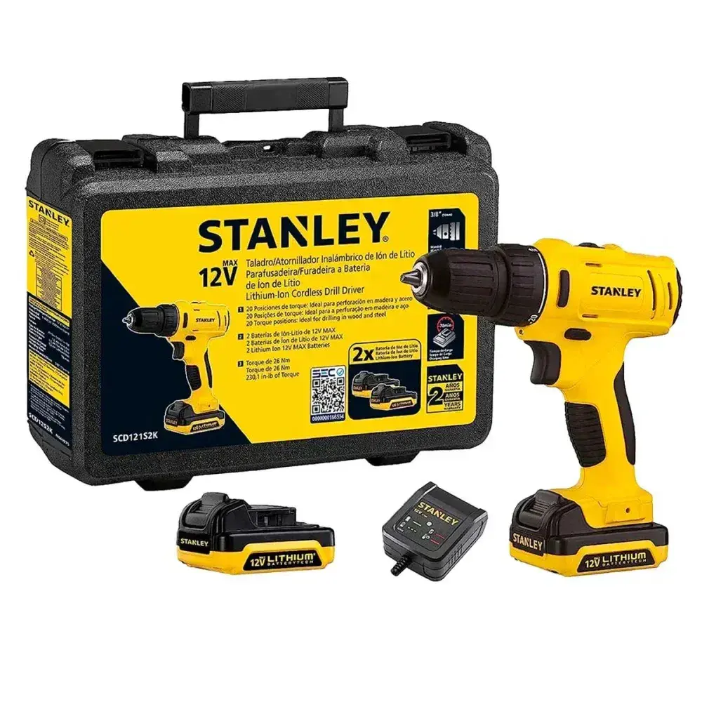 Parafusadeira furadeira a bateria 12V bivolt Stanley — fotografia 6