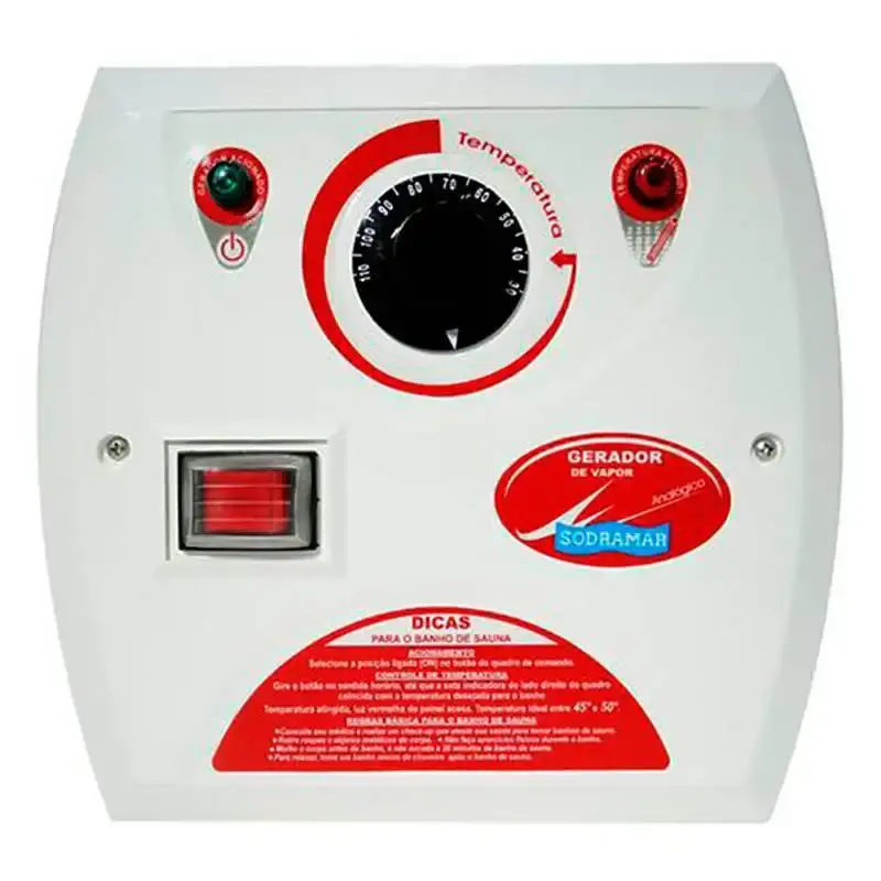 Comando Analogico para Sauna 4 kw / 6 kw / 9 kw Steam Inox SODRAMAR — fotografia de referência