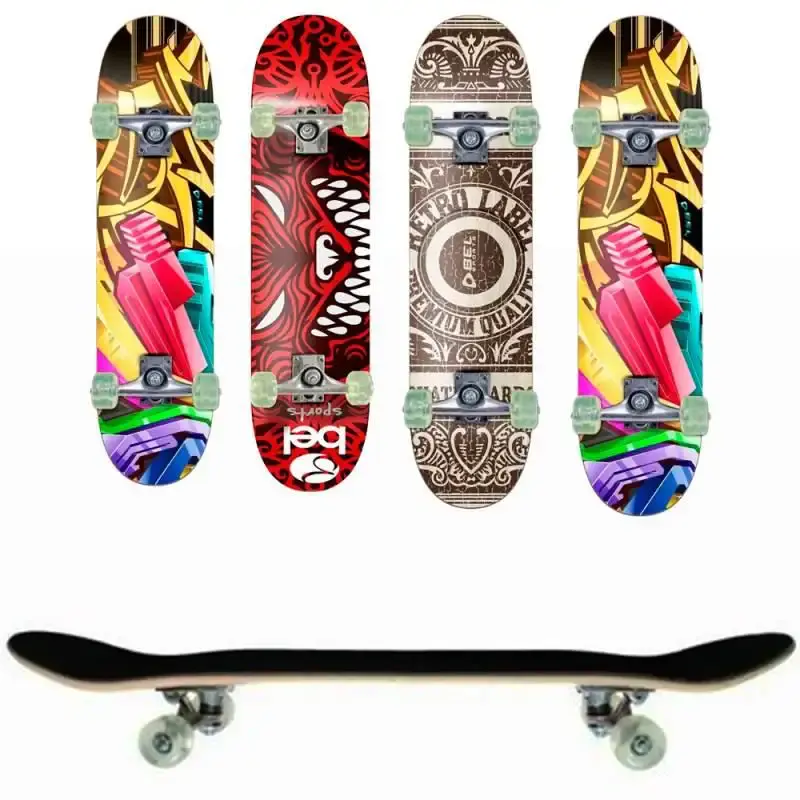 Skateboard Radical Infantil Semi Profissional Rodas em PU 402000 até 60KG BEL BEL FIX — fotografia de referência