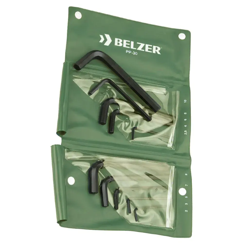 Jogo chave hexagonal belzer 4 a 14MM 10 peç Belzer/sata