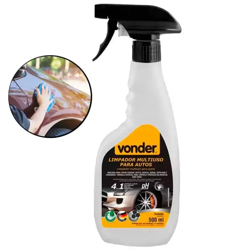 Limpador multiuso para autos tipo pulverizador 500ML 4 em 1 biodegradável Vonder — fotografia de referência