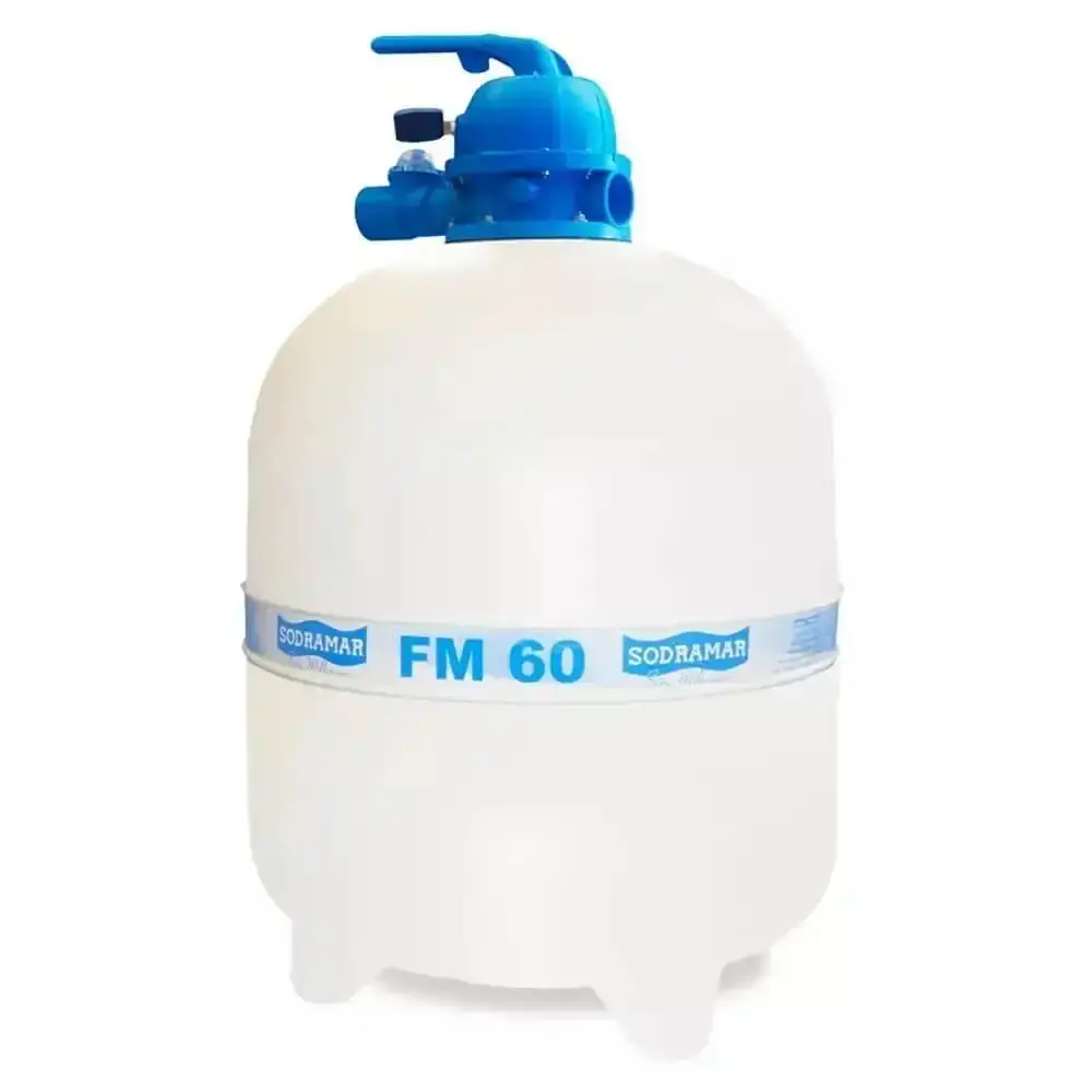 Filtro para Piscinas FM 60 até 113 mil Litros 14,1m³/h 200kg SODRAMAR — fotografia de referência