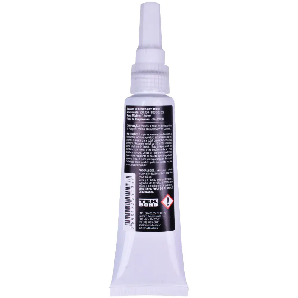 Adesivo veda rosca anaeróbico branco 50G Tekbond — fotografia 3
