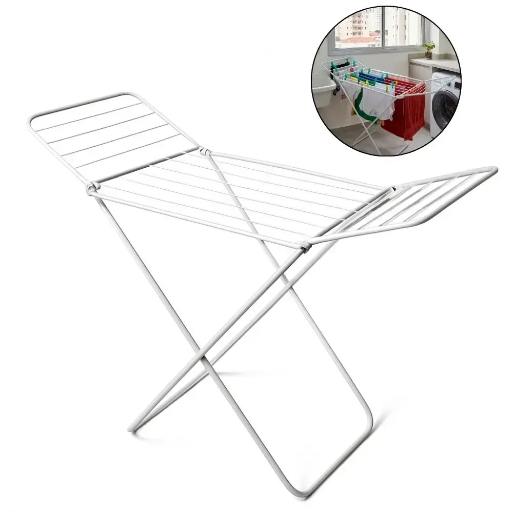 Varal de chão dobrável com abas retrátil 180X50CM casa LYS