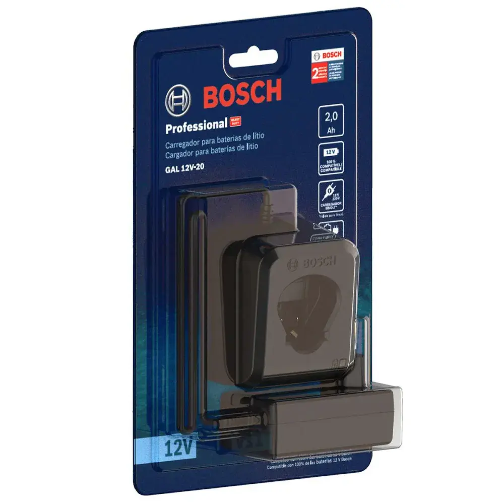 Carregador bateria biv gal 12V-20 Bosch — fotografia 4