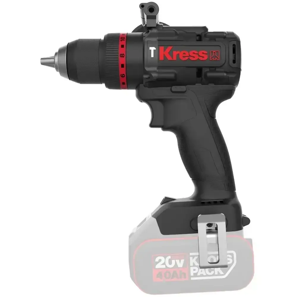 Parafusadeira furadeira de impacto 1/2 POL com bateria 20V e carregador bivolt Kress — fotografia 2