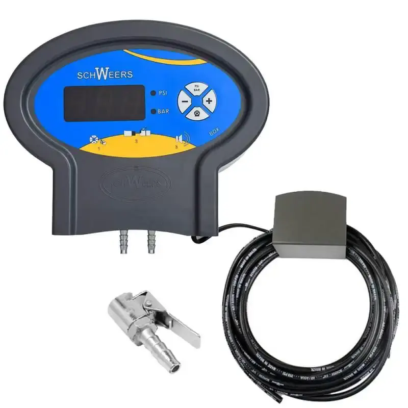 Calibrador de pneus ABS digital de 5 à 145 PSI SCH-145 BOX 110/220V Schweers