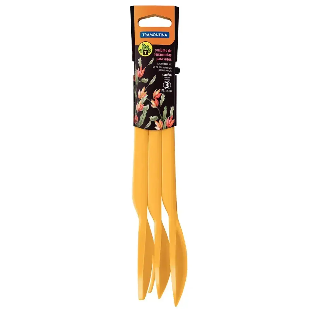 Kit para jardim amarelo com 3 peç Tramontina — fotografia 4