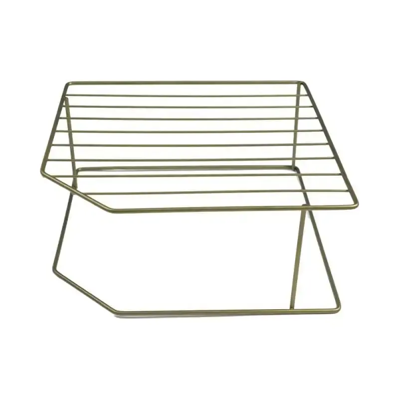 Organizador porta pratos horizontal viena 2 níveis em aço verde oliva 990744 BEL BEL FIX — fotografia 5