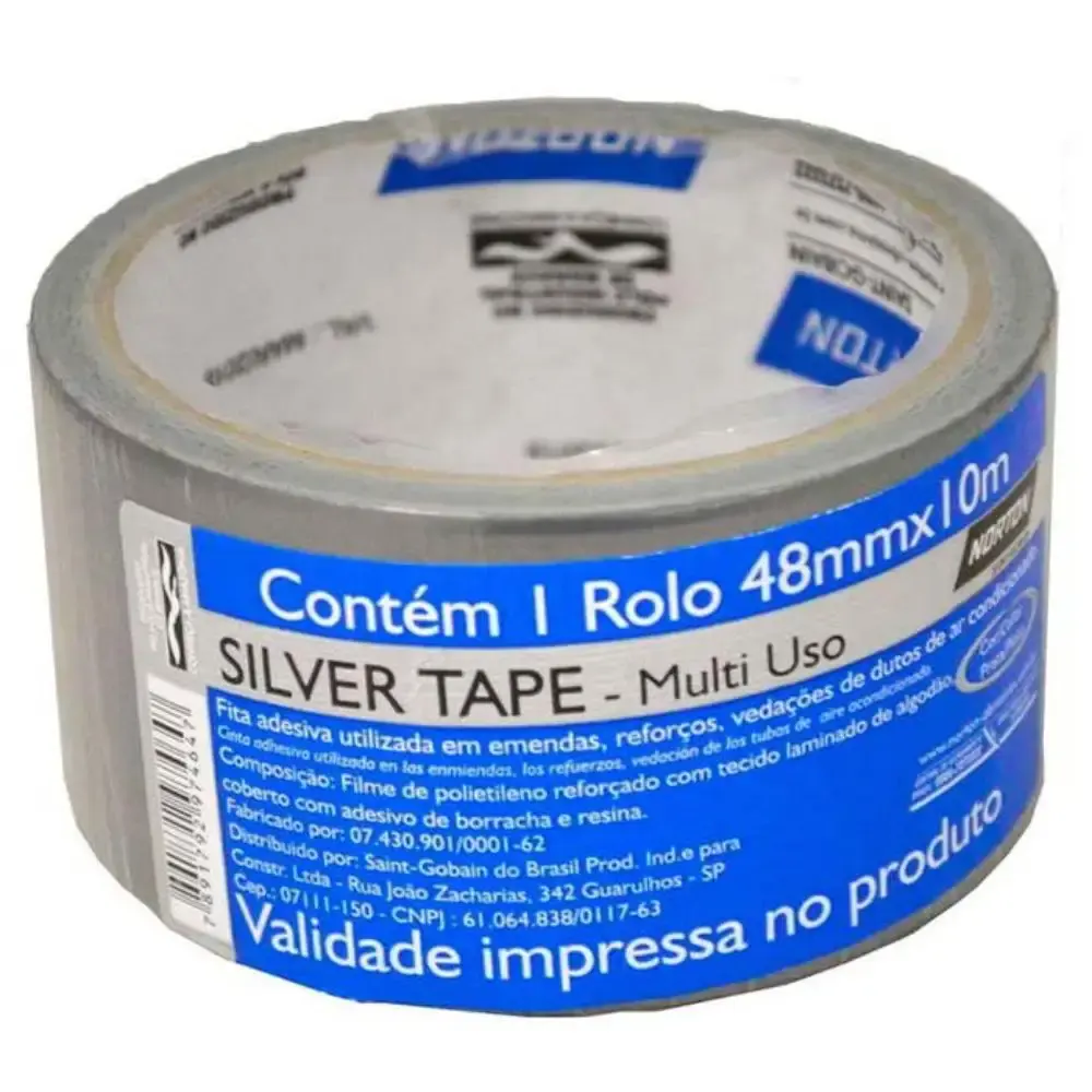 Fita Silver Tape 48 mm x 10 m com 5 Unidades NORTON — fotografia 3