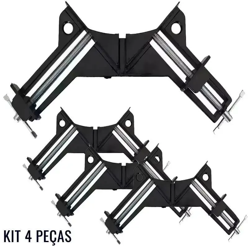 Grampo sargento angular 75 MM 2 morsas kit com 4 peças 203205 Sparta
