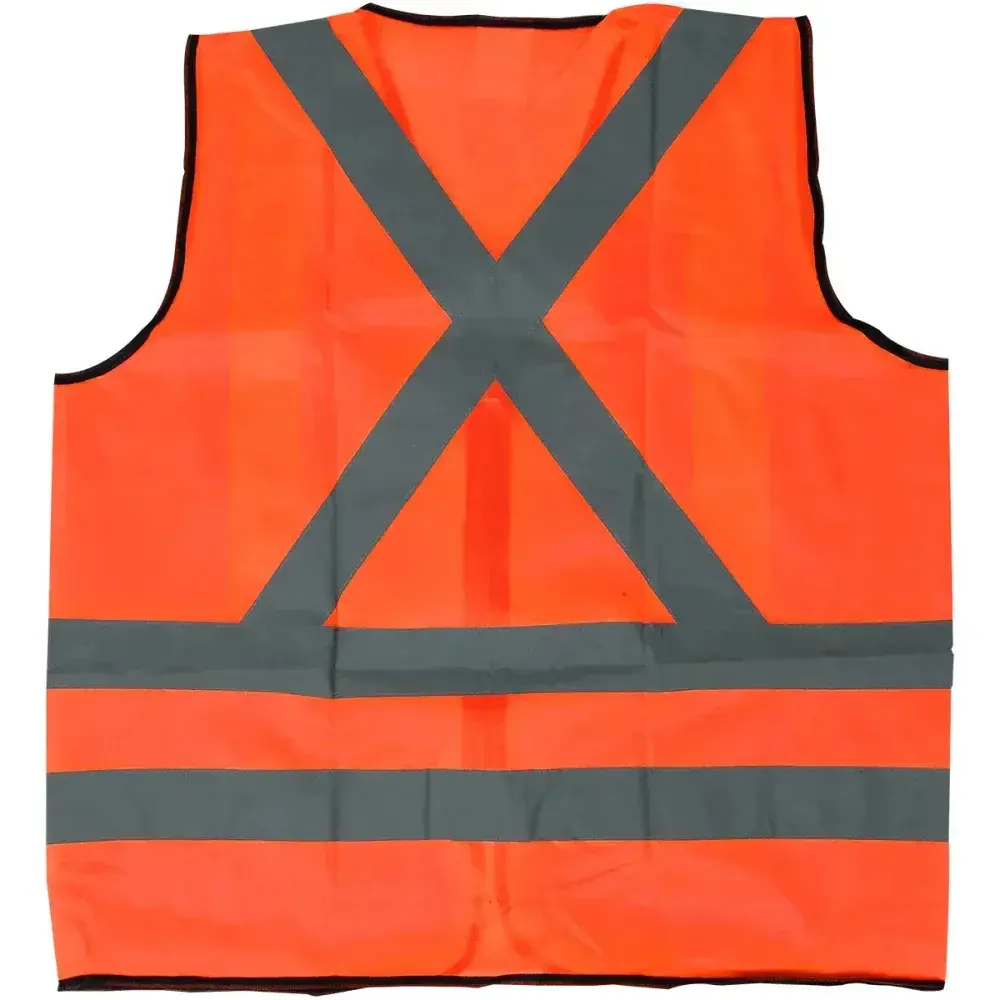 Colete laranja fluorescente refletivo tamanho g Worker — fotografia 6
