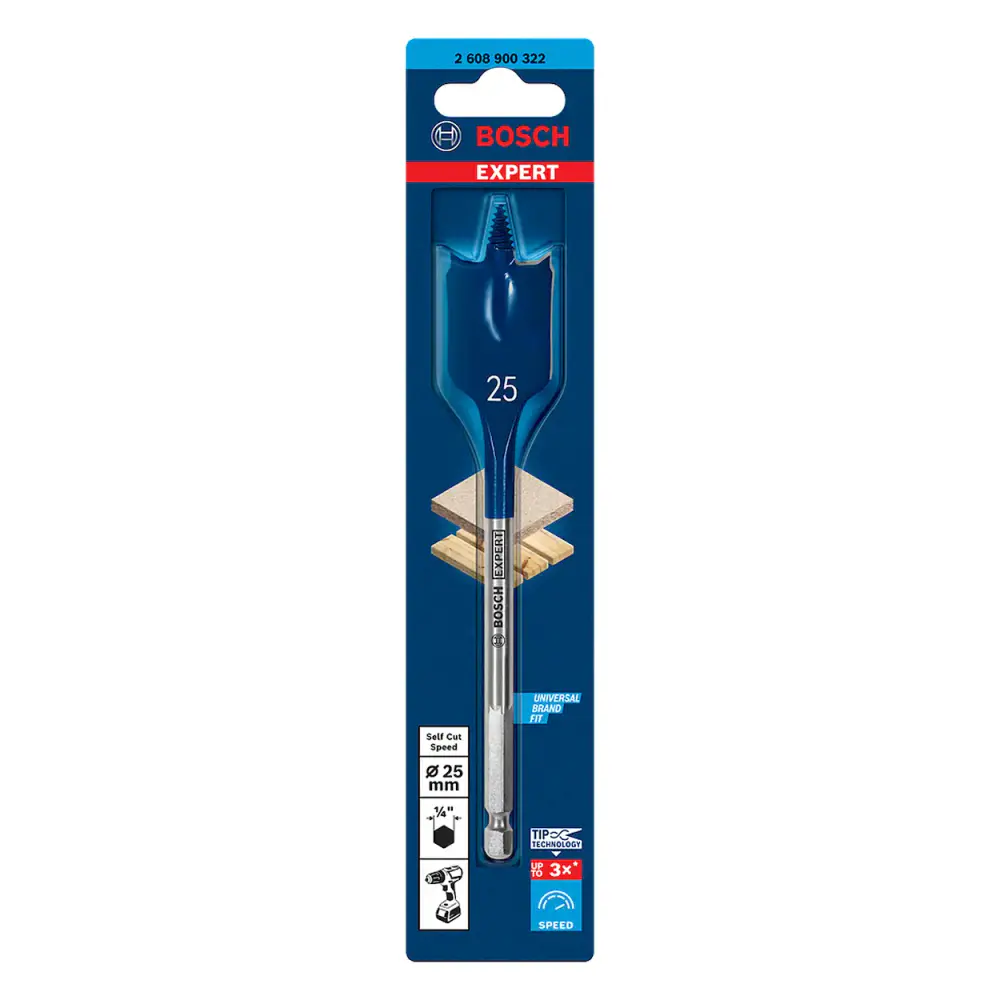 Broca para madeira EXPERT Self Cut Speed 25 x 152mm BOSCH — fotografia de referência