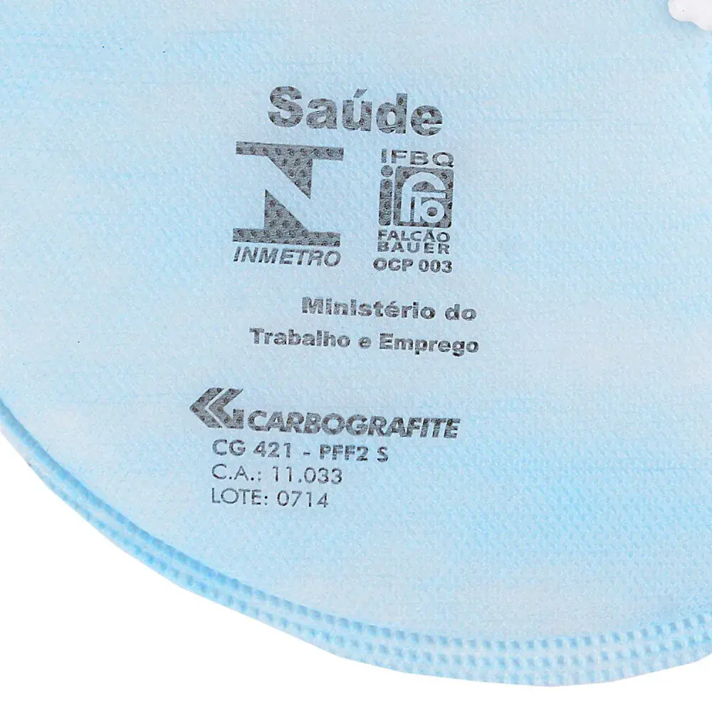 Respirador máscara dobrável cg 421 Carbografite classe PFF2 — fotografia 3