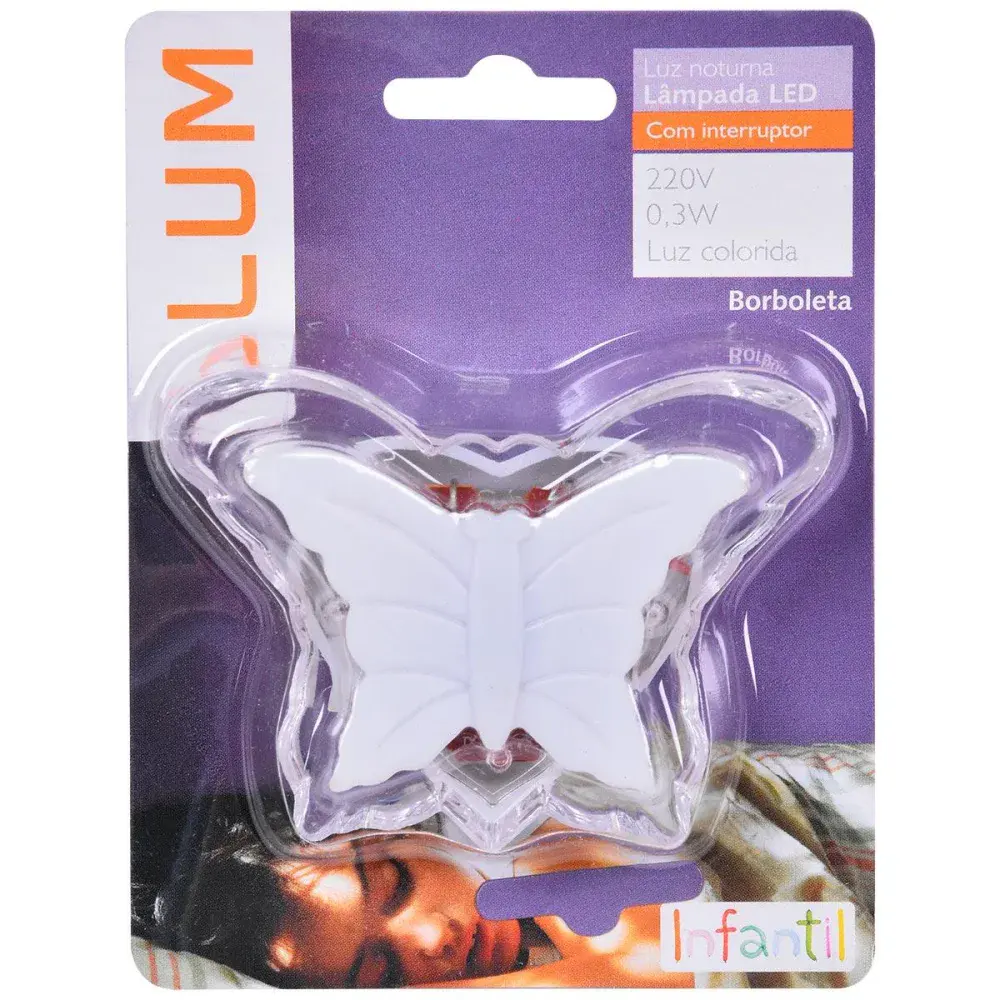 Luminária borboleta led 0,3W 220V color Bronzearte — fotografia 8
