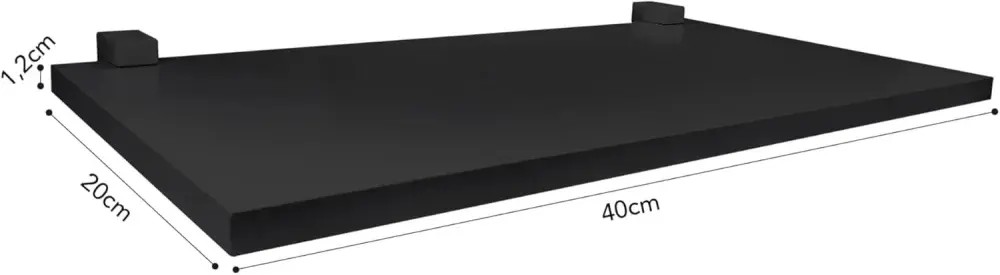 Prateleira kit com 3 peç na cor preta 20X40CM da Prat-k — fotografia 5