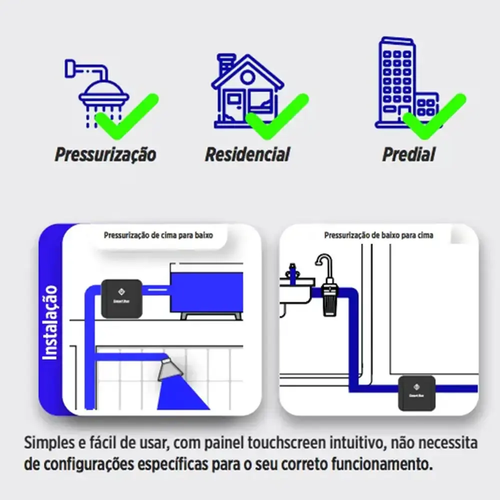 Pressurizador inteligente residencial smart box mono 127/220V schneider Schneider Bombas — fotografia 3