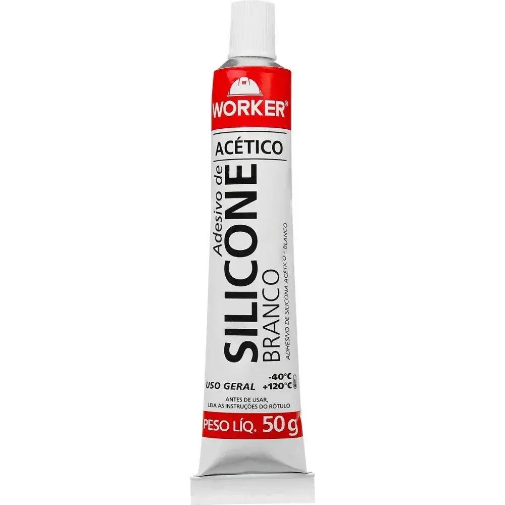 Silicone acético branco 50G Worker — fotografia 5