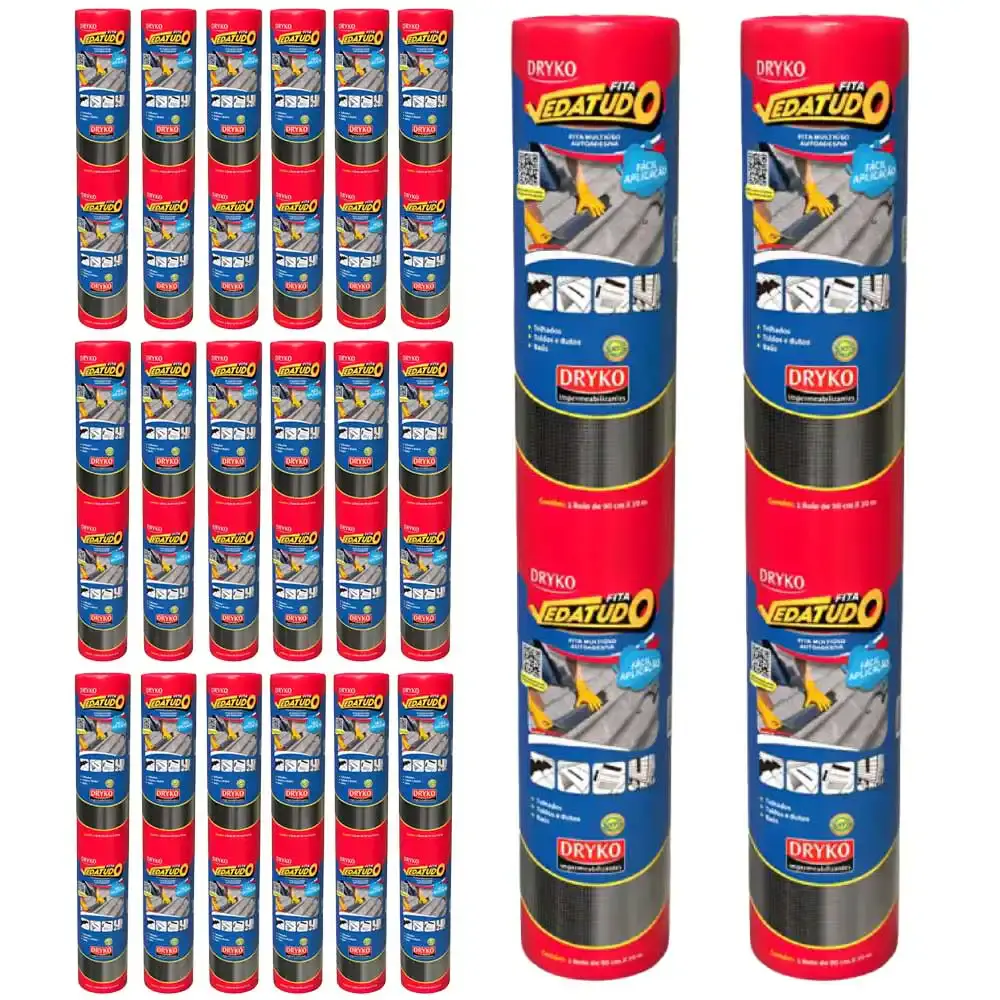 Fita autoadesiva asfáltica 90CM x 10M 20 unidades Dryko