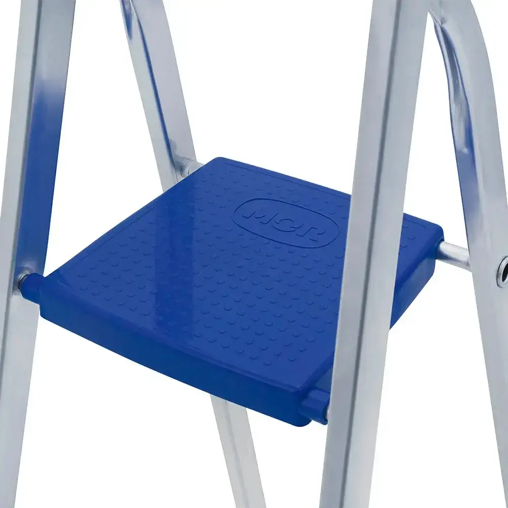 Escada doméstica 4 degraus em alumínio até 120 KG 5102 Mor — fotografia 6