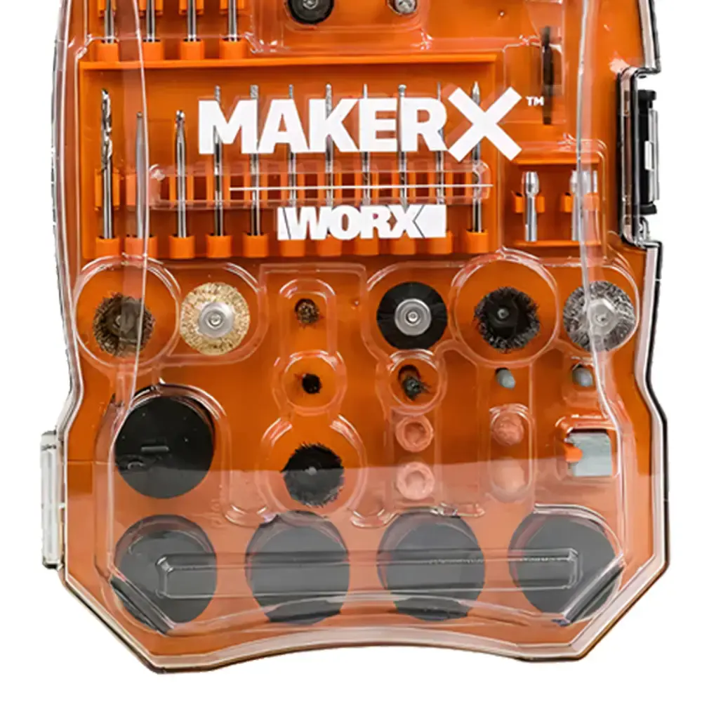 Kit de acessórios para mini retífica Worx com 201 peças maker x WA7208 Worx — fotografia 5