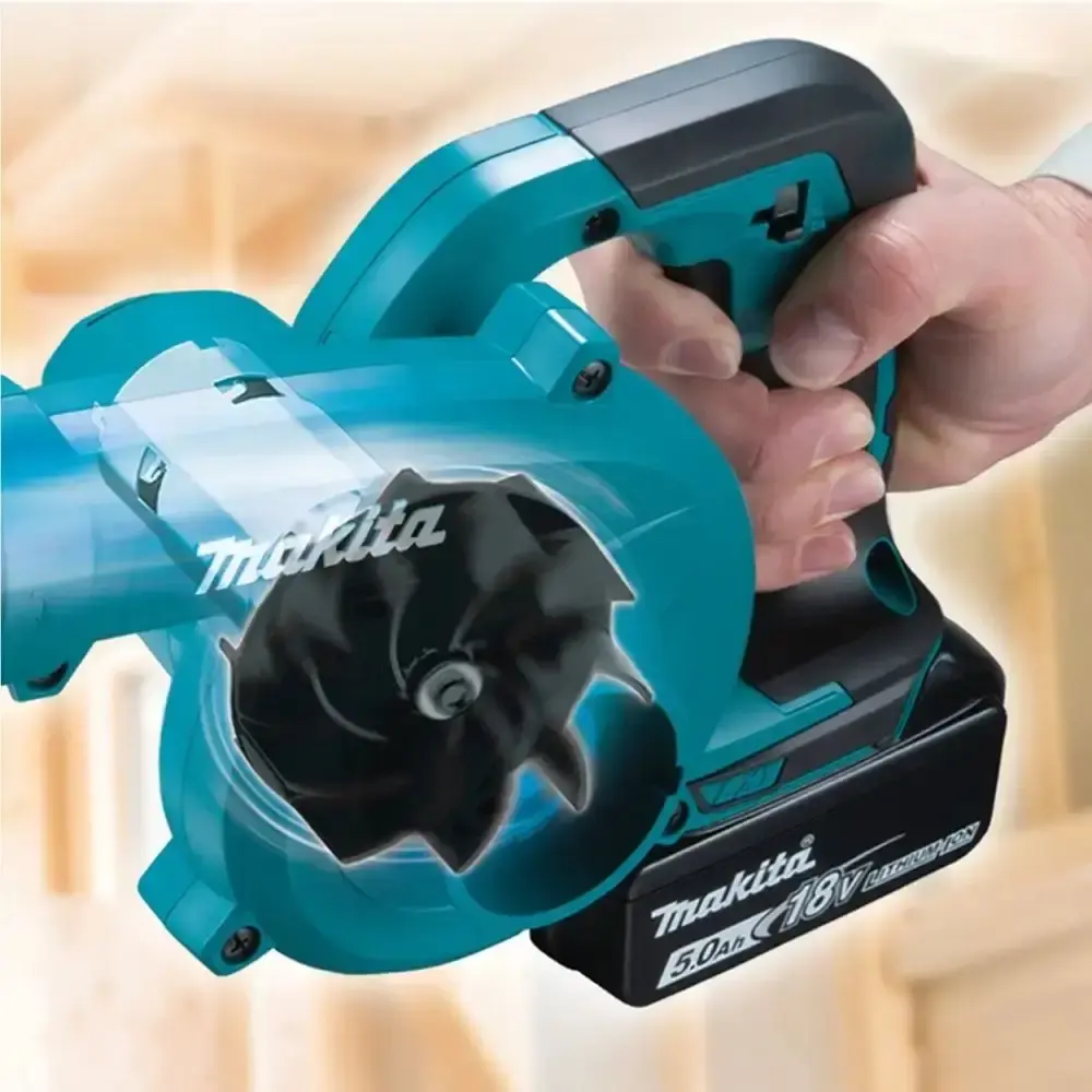 Soprador de folhas 18V DUB186Z com 4 baterias 5AH e carregador bivolt Makita — fotografia 4