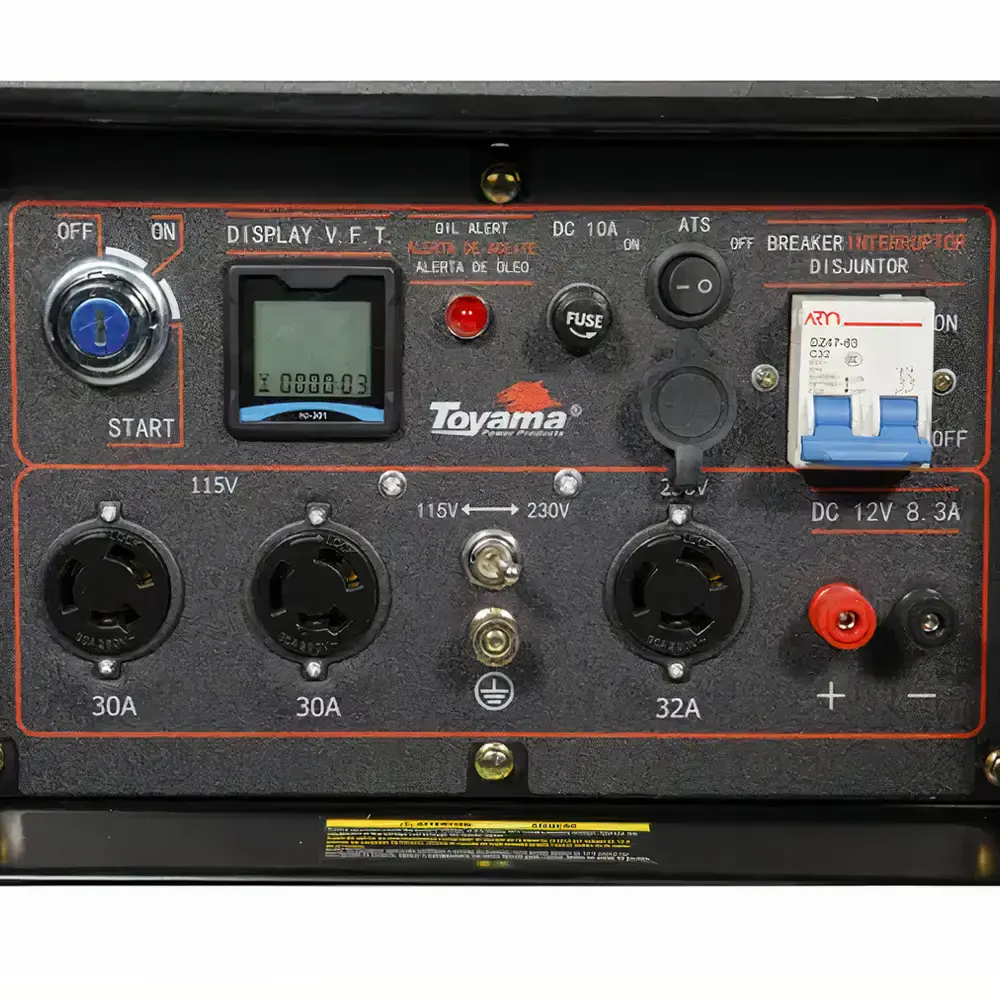 Gerador à diesel 7 KVA com partida elétrica e AVR TDG8500EXP monofásico 251-054 Toyama — fotografia 5
