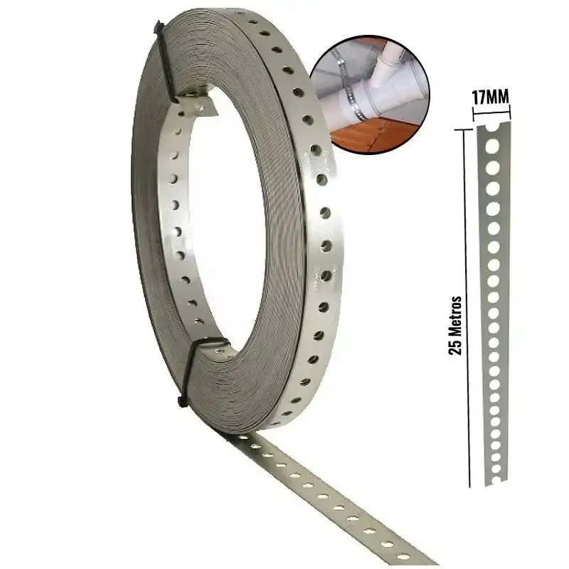 Fita de aço perfurada 17MM x 25 metros 3090172 tecnart