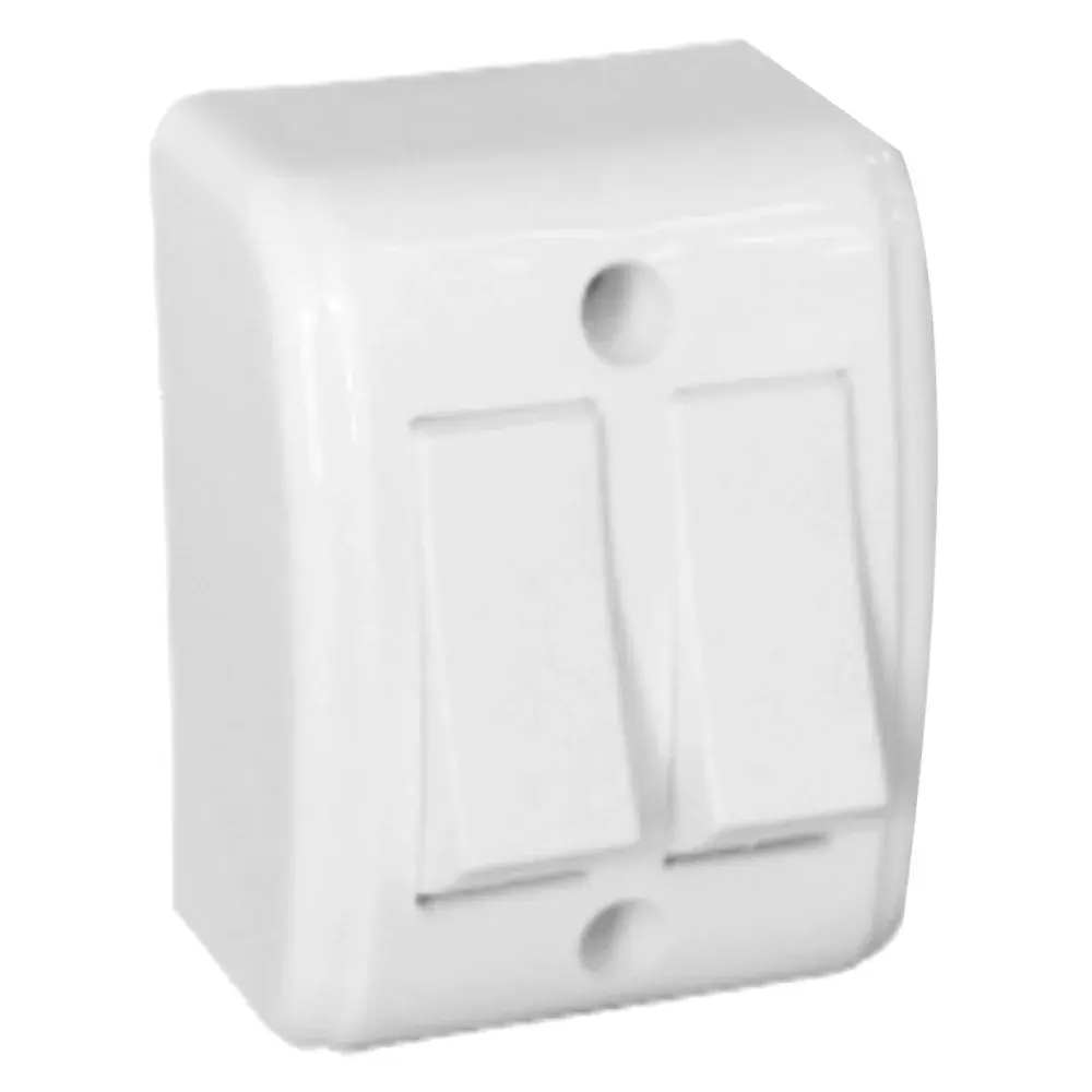 Interruptor sobrepor 2TS branco Mectronic