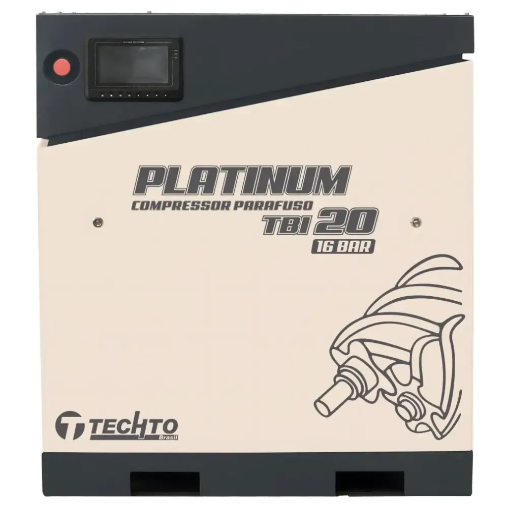 Compressor de parafuso platinum com reservatório 360L 8BAR 220V TB20 techto — fotografia 3