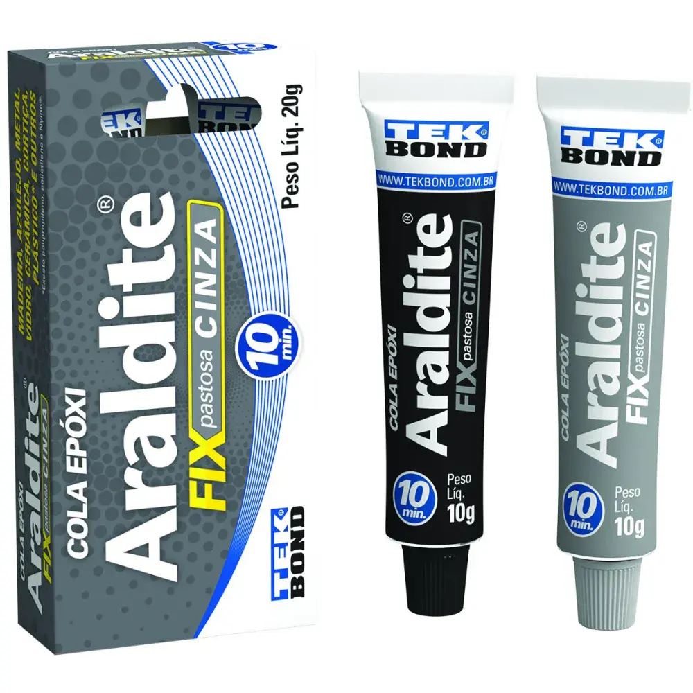 Adesivo Araldite fix cinza 20G tekbond — fotografia 6