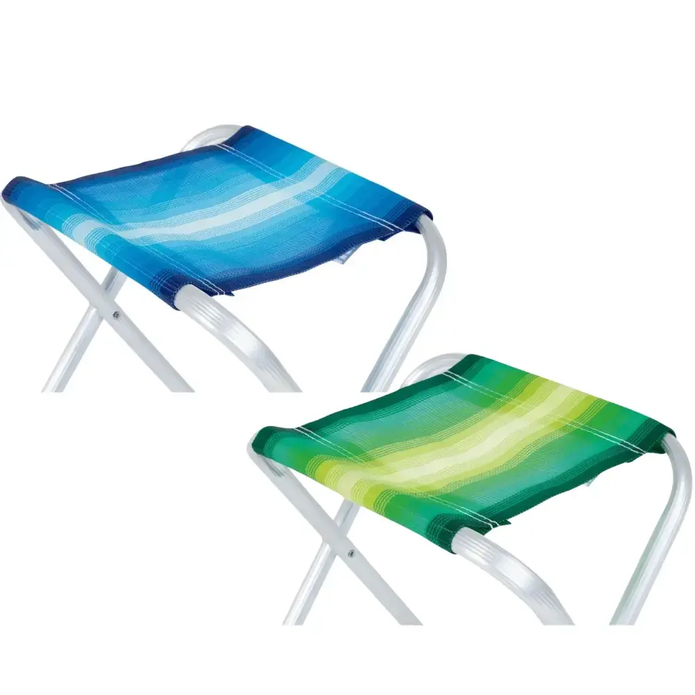 Banqueta Alumínio Dobrável até 90 KG Praia e Camping MOR Azul — fotografia 3