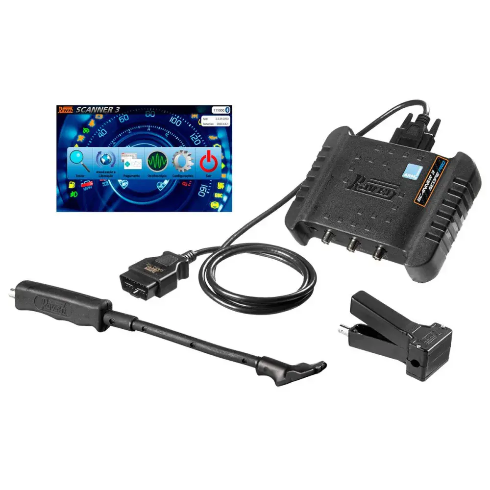 Scanner 3 scope pro p/ diag. inj. eletr. Raven — fotografia 3