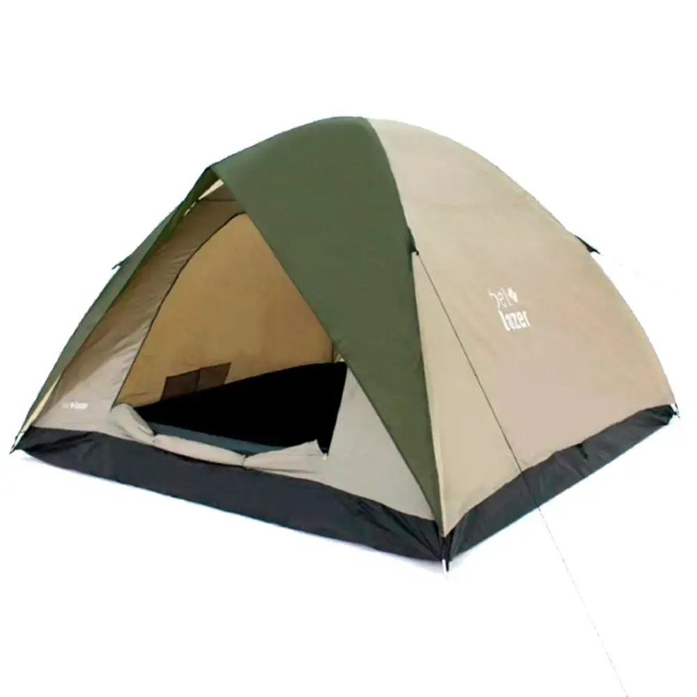 Kit Barraca Camping Araguaia para 6 Pessoas + 1 Colchão Inflável de Casal + 1 Colchão Inflável de Solteiro 185 X 76 cm