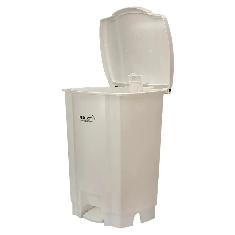 Lixeira para coleta seletiva branca 50L Perfect — fotografia 9