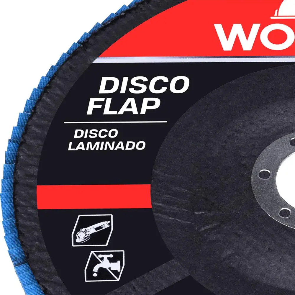 Disco flap inox 4.1/2” grão 80 reto 27 Worker — fotografia 5