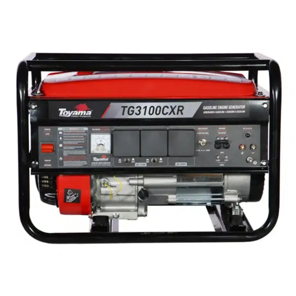 Gerador de energia à gasolina 3.1 KVA bivolt partida manual TG3100CXR Toyama — fotografia 3