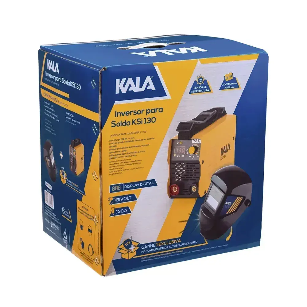 Inversor de solda com máscara ksi 130 bivolt Kala — fotografia 8