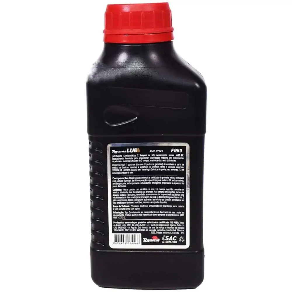 Óleo Lubrificante para Motores 2 Tempos 500 ml Semissintéticos JASO FC TOYAMA — fotografia 4
