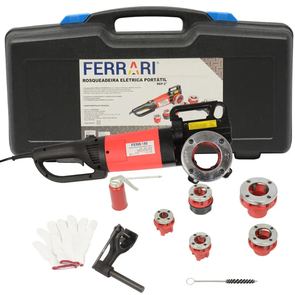 Rosqueadeira portatil 1/2-2 bsp 220V REP-2 Ferrari — fotografia de referência